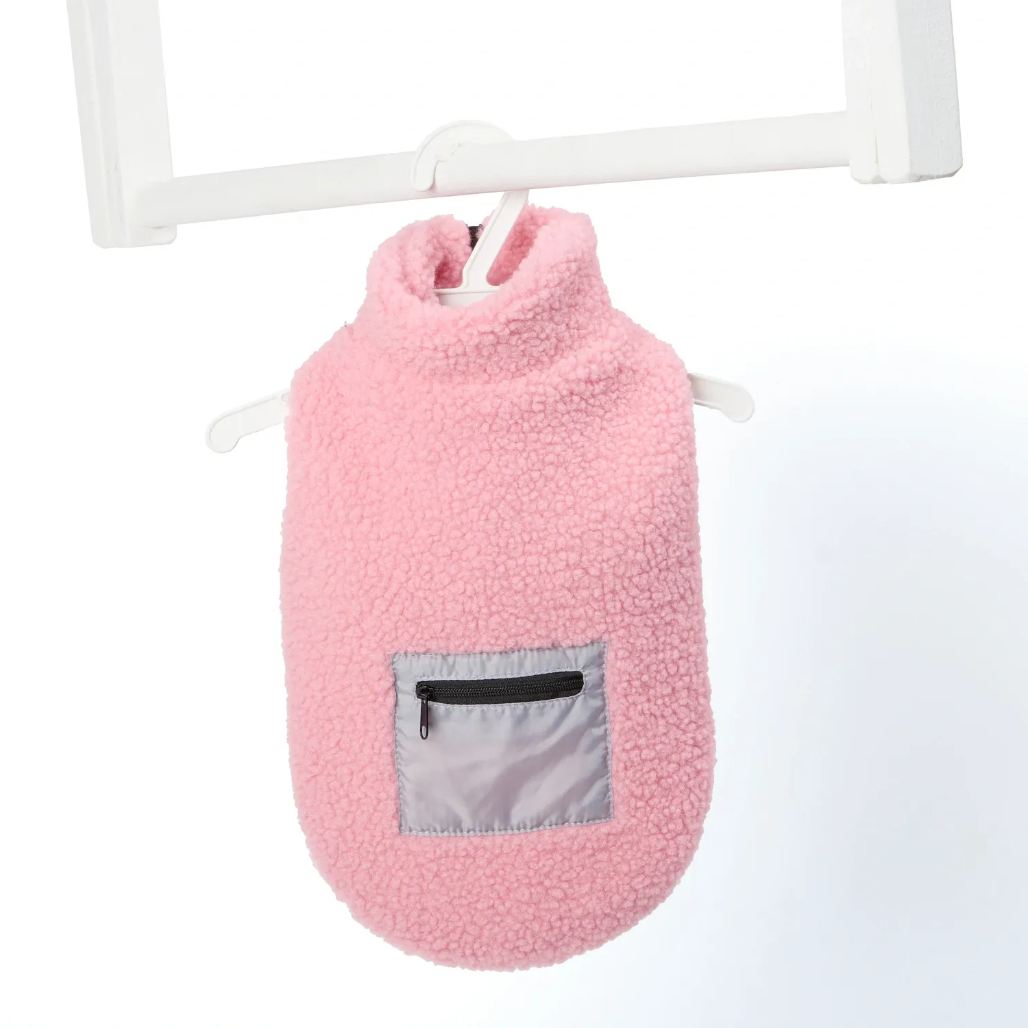 Casaco Sherpa para Caes Flicks Rosa no cabide-01